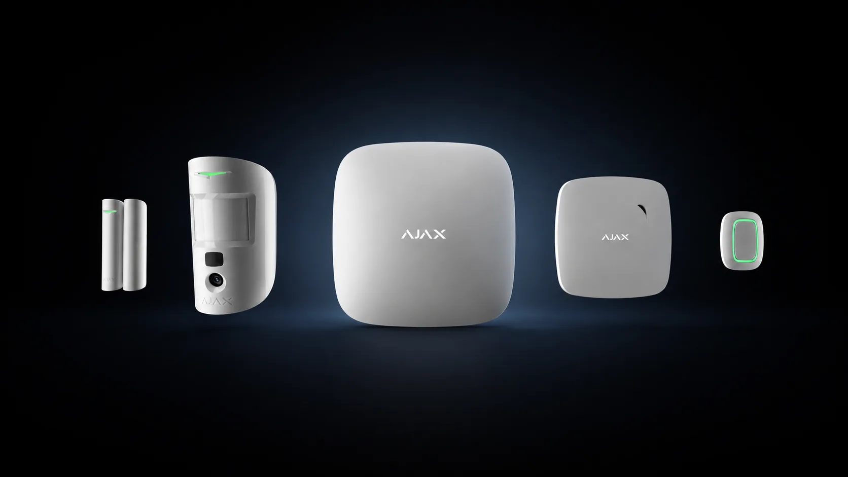 Ajax alarm keypad mounted beside a home entry door